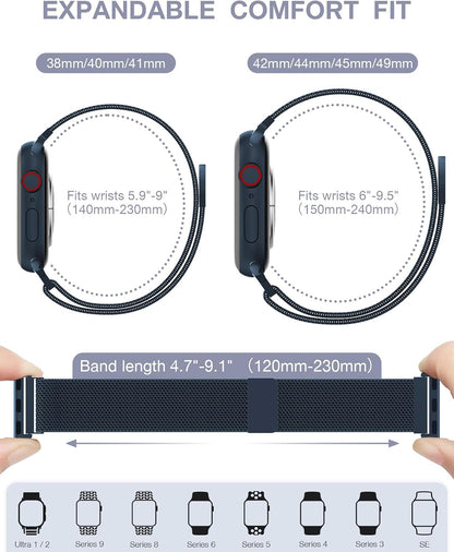 Original Milanese Loop Compatible with Apple Watch Bands for Women & Men