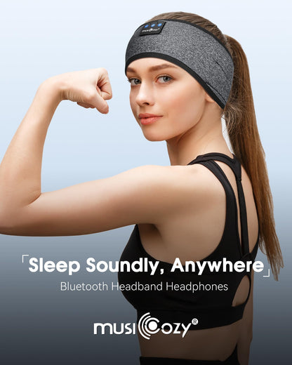 MUSICOZY Sleep Headphones Bluetooth Headband Headphones for Side Sleepers