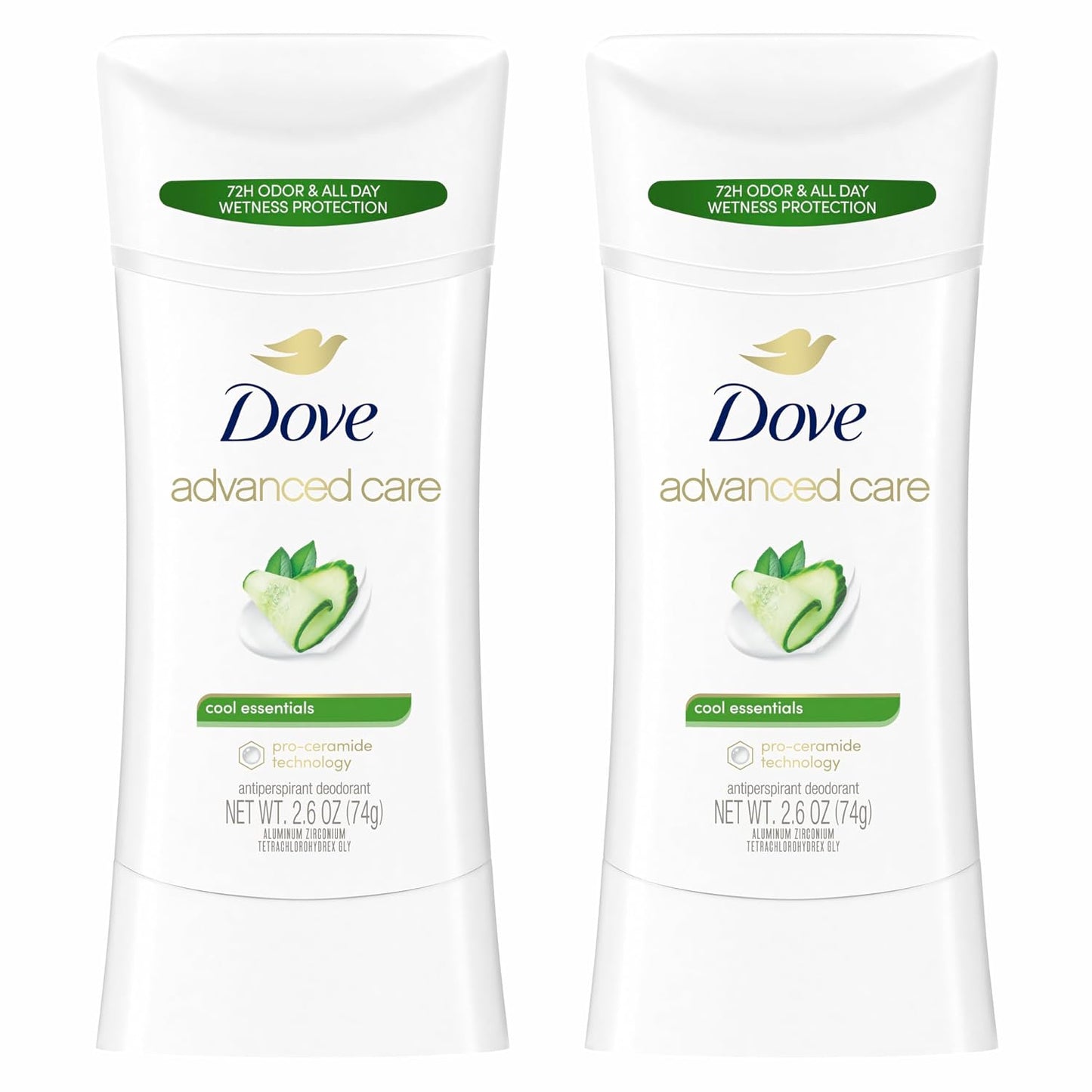Dove Advanced Care Antiperspirant Stick Cool Essentials 2.6 oz 2PK