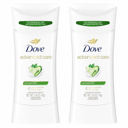 Dove Advanced Care Antiperspirant Stick Cool Essentials 2.6 oz 2PK