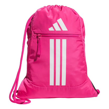 adidas Alliance Sackpack – Drawstring Backpack for Sports, Small Gym Bag, Preloved Teal Green/Black/3, OSFA