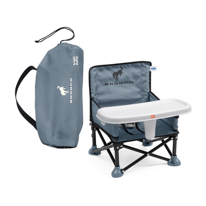 Bright Starts Pop 'N Sit Portable Booster, Indoor/Outdoor Use, Floor Seat with Feeding Tray, Teal, 6 Mos - 3 Yrs