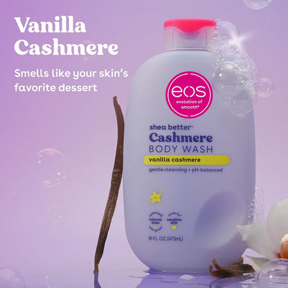 eos Cashmere Body Wash- Vanilla, Creamy Gel with Shea Butter, 16 fl oz