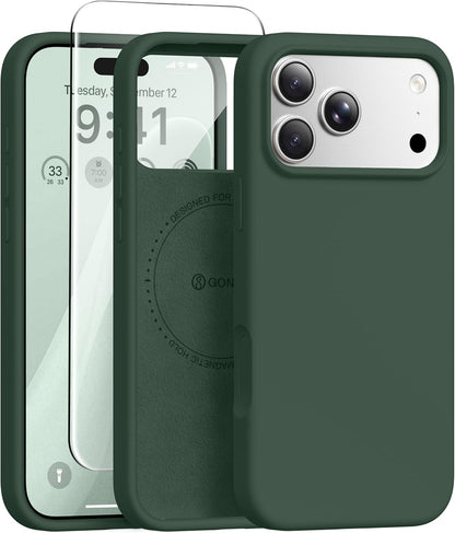 GONEZ Magnetic for iPhone 17 Pro Max Case, Silicone Cover Stone