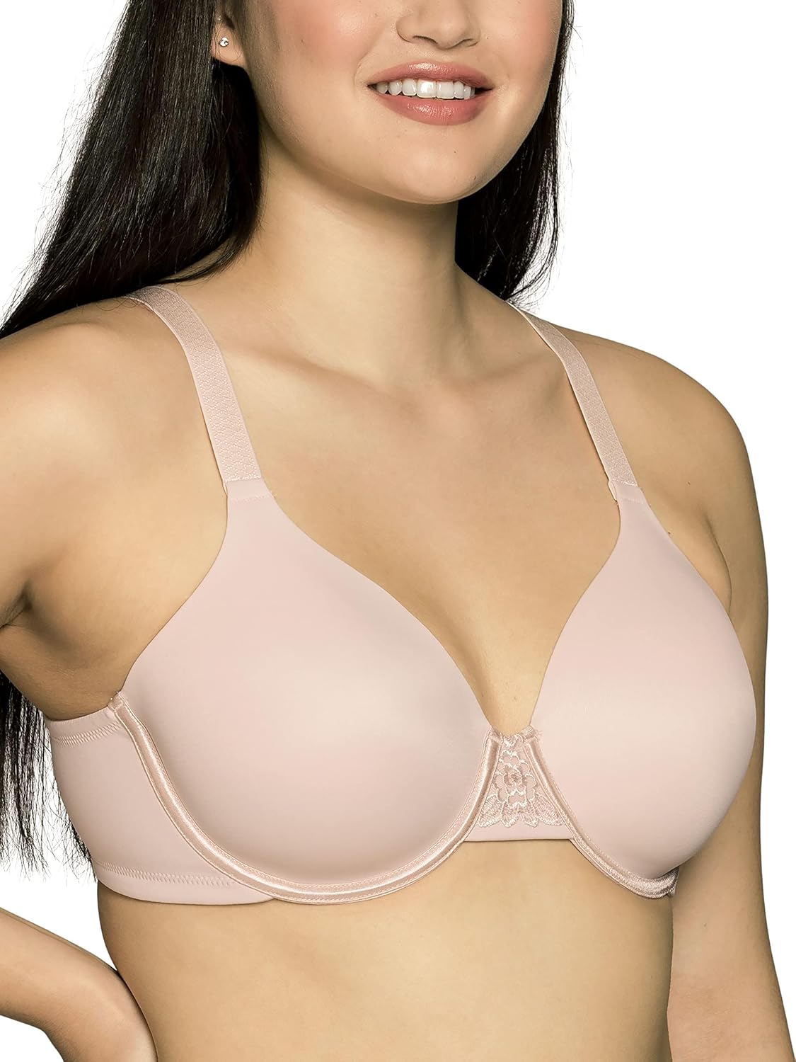 Vanity Fair Women's Full Figure Beauty Back Smoothing Bra, 4 Way Stretch Fabric, Lightly Lined Cups up to H