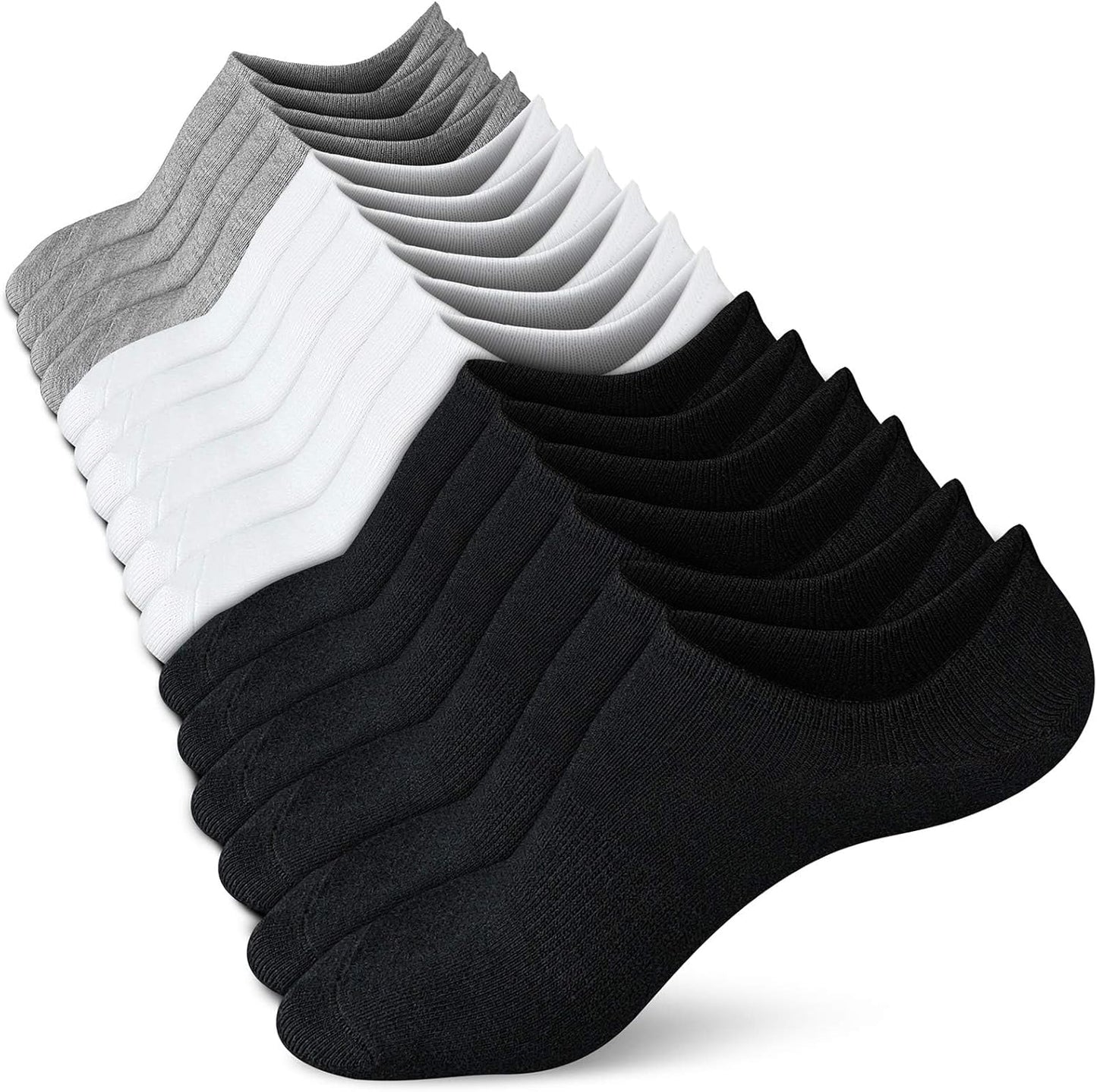 wernies No Show Socks Women Low Cut Ankle Socks Non Slip 4/8 Pairs