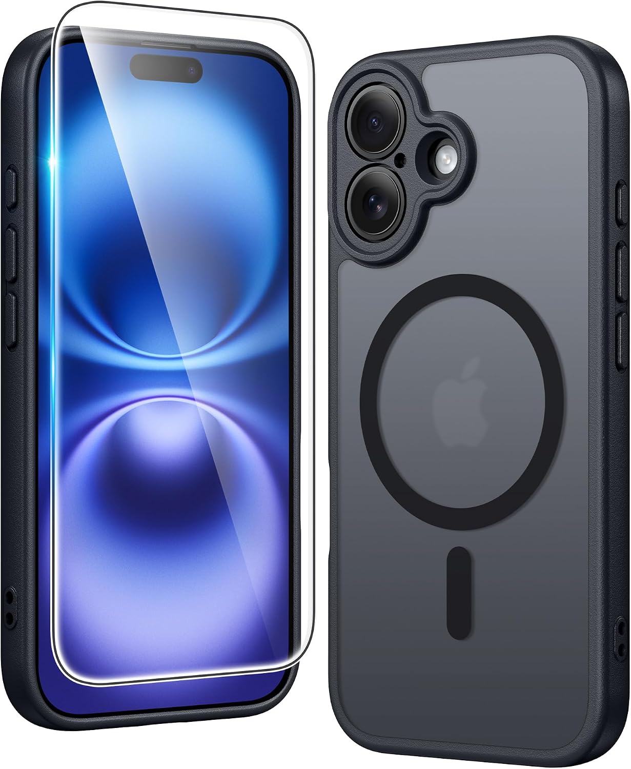 FNTCASE for iPhone 17 Pro Case Clear Magnetic with Screen Protector