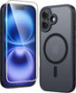 FNTCASE for iPhone 17 Pro Case Clear Magnetic with Screen Protector
