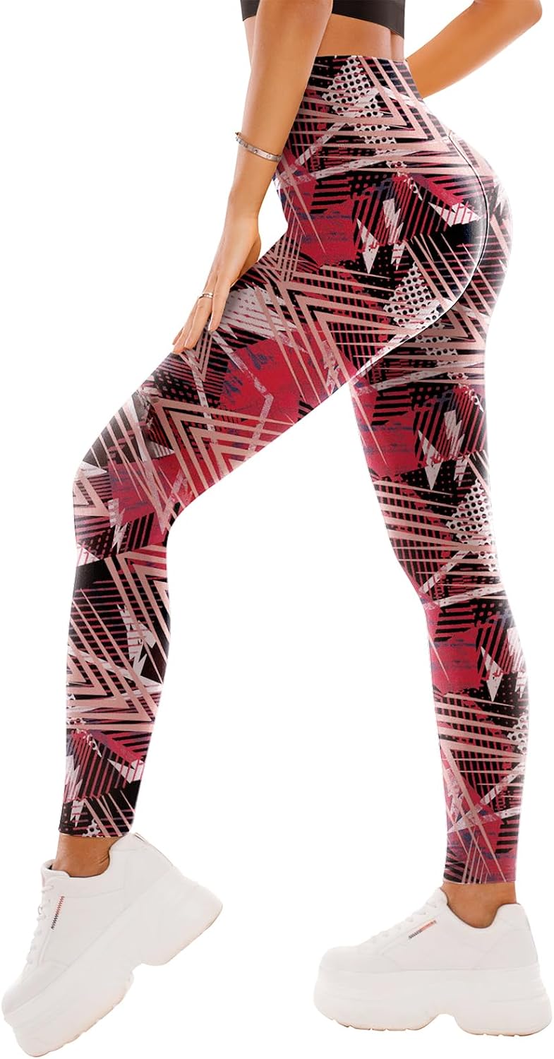 SINOPHANT High Waisted Leggings for Women - Full Length Capri Buttery Soft Yoga Pants for Workout Athletic