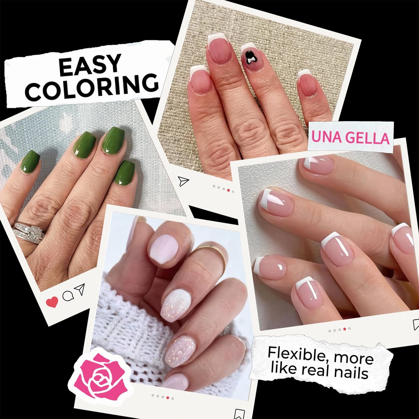UNA GELLA 15g Nail Glue for Press On Nails with 20ml Nail Glue Remover Kit