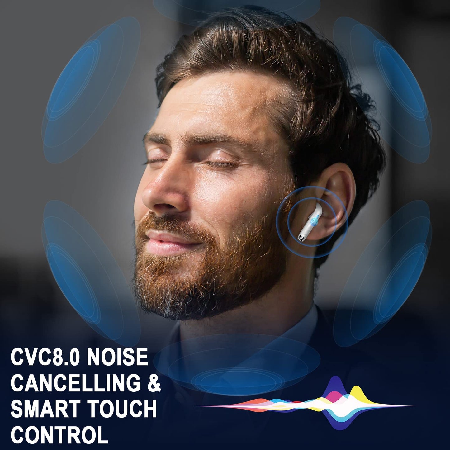 Wireless Earbuds, Bluetooth 5.4 Ear Buds, LED Power Display, 6D Bass Stereo