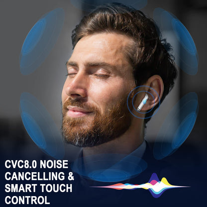 Wireless Earbuds, Bluetooth 5.4 Ear Buds, LED Power Display, 6D Bass Stereo