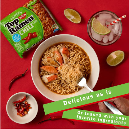 Nissin Top Ramen Noodle Soup, Chicken, 3 Ounce (Pack of 24)