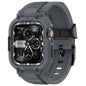amBand Bands Compatible with Apple Watch 9/8/7/6/5/4 & SE 3/2/1 45mm/44mm Case for Men, M1 Sport Series Rugged Case Protective Cover for iWatch SE3/SE2/6/SE/5/4 44/45 mm Men Black