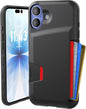 Smartish® iPhone 13 Wallet Case - Wallet Slayer Vol. 1 [Slim + Protective] Credit Card Holder - Drop Tested Hidden Credit Card Slot Cover for Apple iPhone 13 - Black Tie Affair