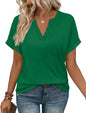WIHOLL Womens Blouses Spring Tops Short Sleeve Shirts Dressy Casual Summer Vacation Fashion Clothing 2026
