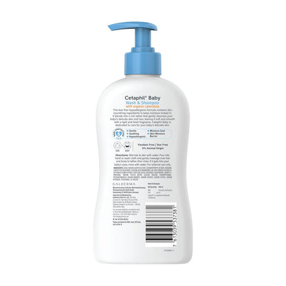 Cetaphil Baby Wash & Shampoo + Lotion, Sensitive Skin, 13.5oz, 2ct