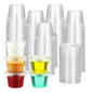 YEEHAW 100 Sets - 2 oz Jello Shot Cups with Lids, Portion Cups, Clear Disposable Plastic Jello Shot Cups for Meal Prep, Salad Dressing, Soufflé, Portion Containers (Pack of 2)
