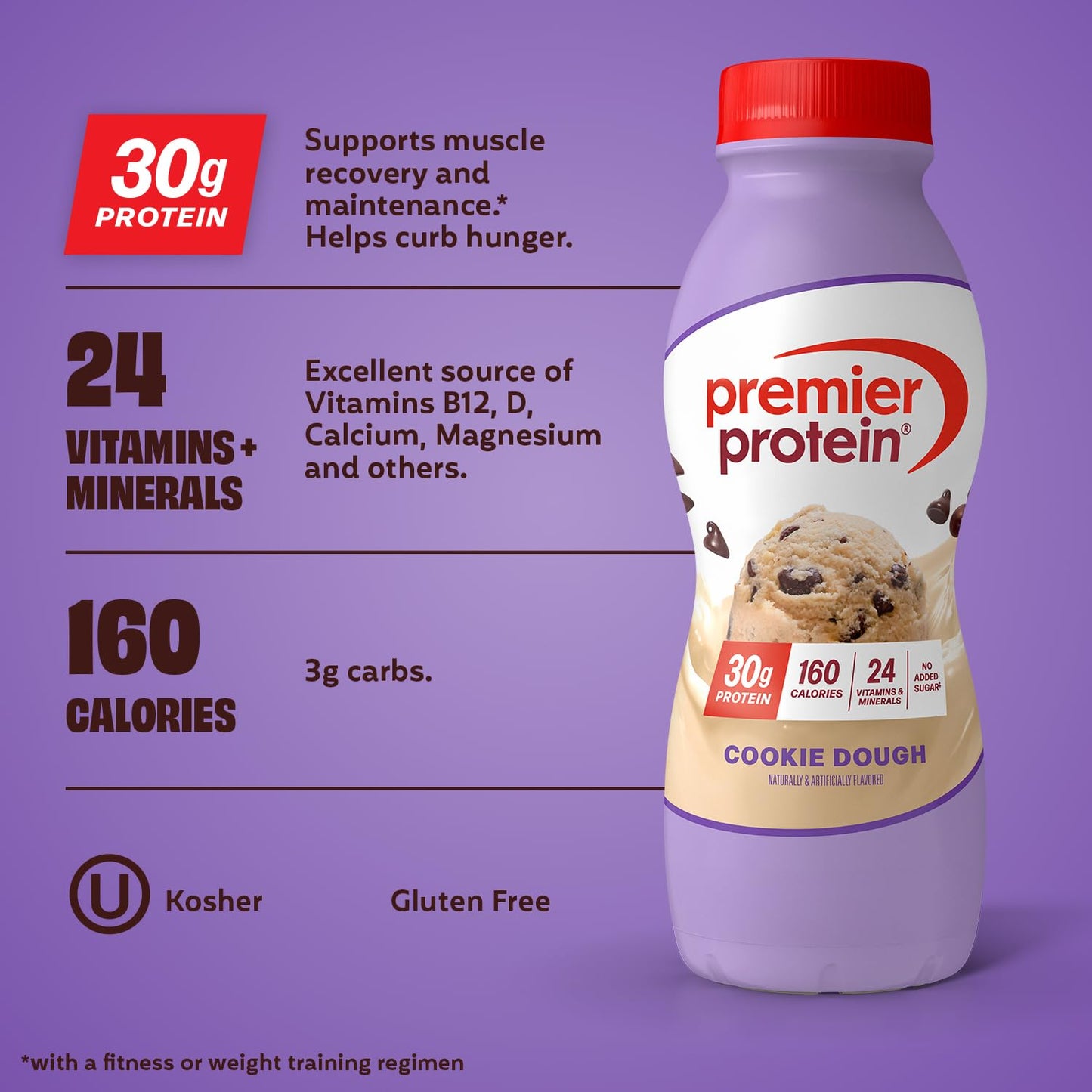 Premier Protein 30g High Protein Shake, Chocolate, 12 Pack