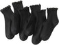 Hstyle 6 Pairs of Ruffle Socks Women, Cute Ruffle Ankle Socks