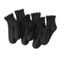 Hstyle 6 Pairs of Ruffle Socks Women, Cute Ruffle Ankle Socks