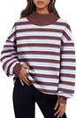 Trendy Queen Womens Mock Neck Sweatshirts Oversized Pullover Fall Outfits