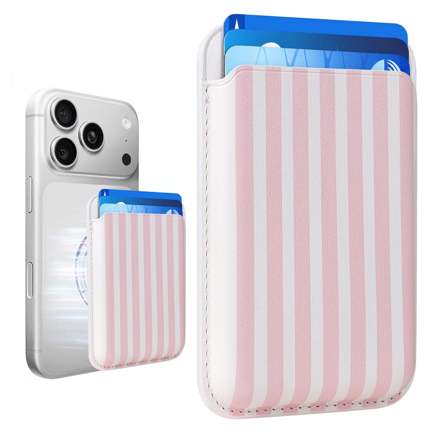 Magnetic Wallet Cell Phone Card Holder for Phone Case with Mag-Safe