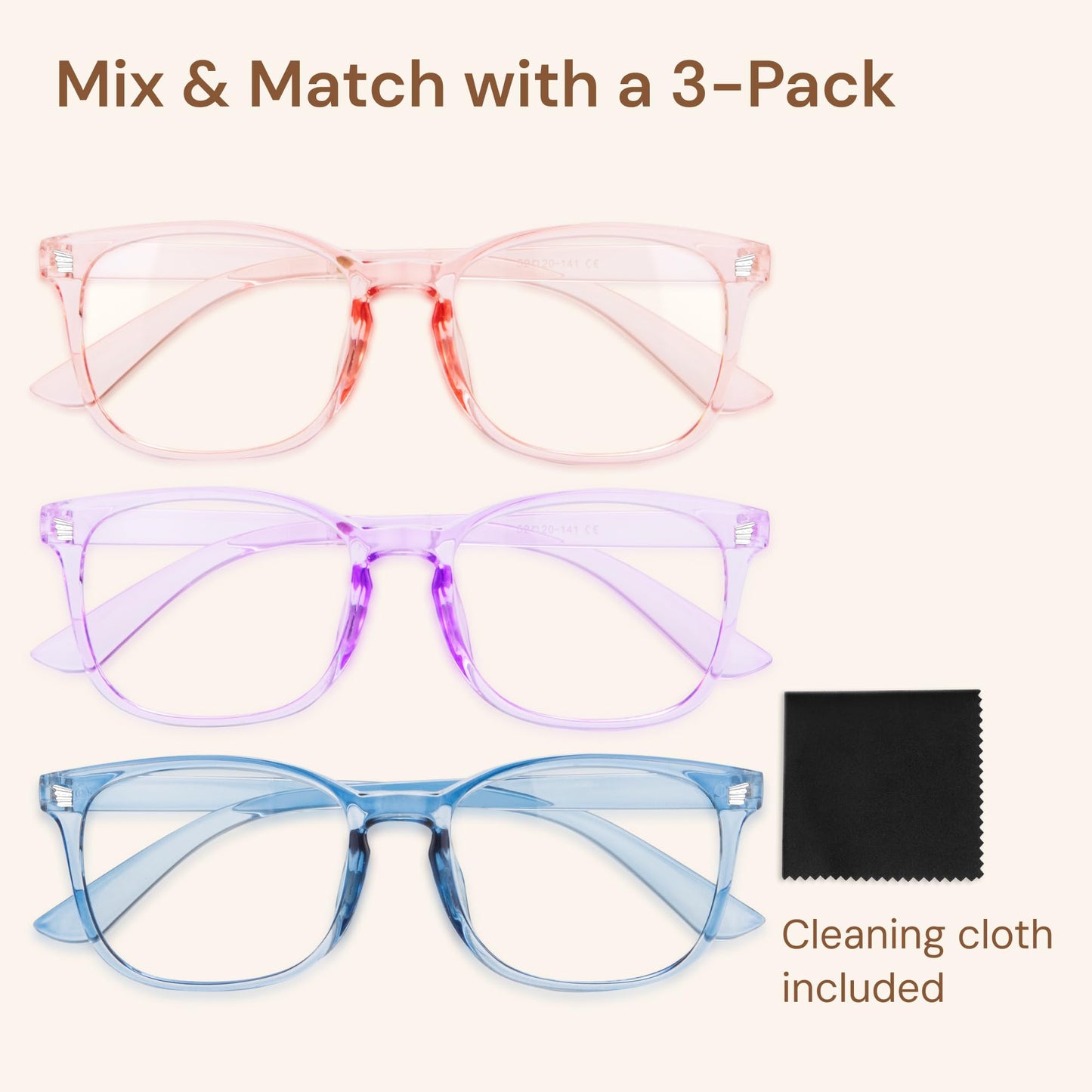 Gaoye Blue Light Glasses for Women - 3 Pack