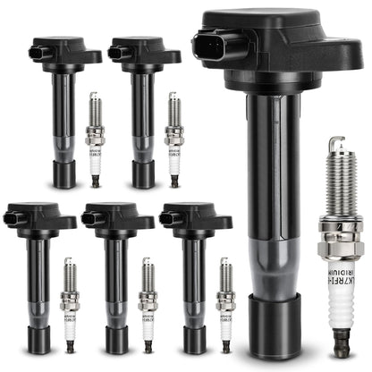 UF667 Ignition Coil & ILZFR6D11 Double Iridium Spark Plug for BMW 2.5-6.0L