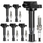 UF667 Ignition Coil & ILZFR6D11 Double Iridium Spark Plug for BMW 2.5-6.0L