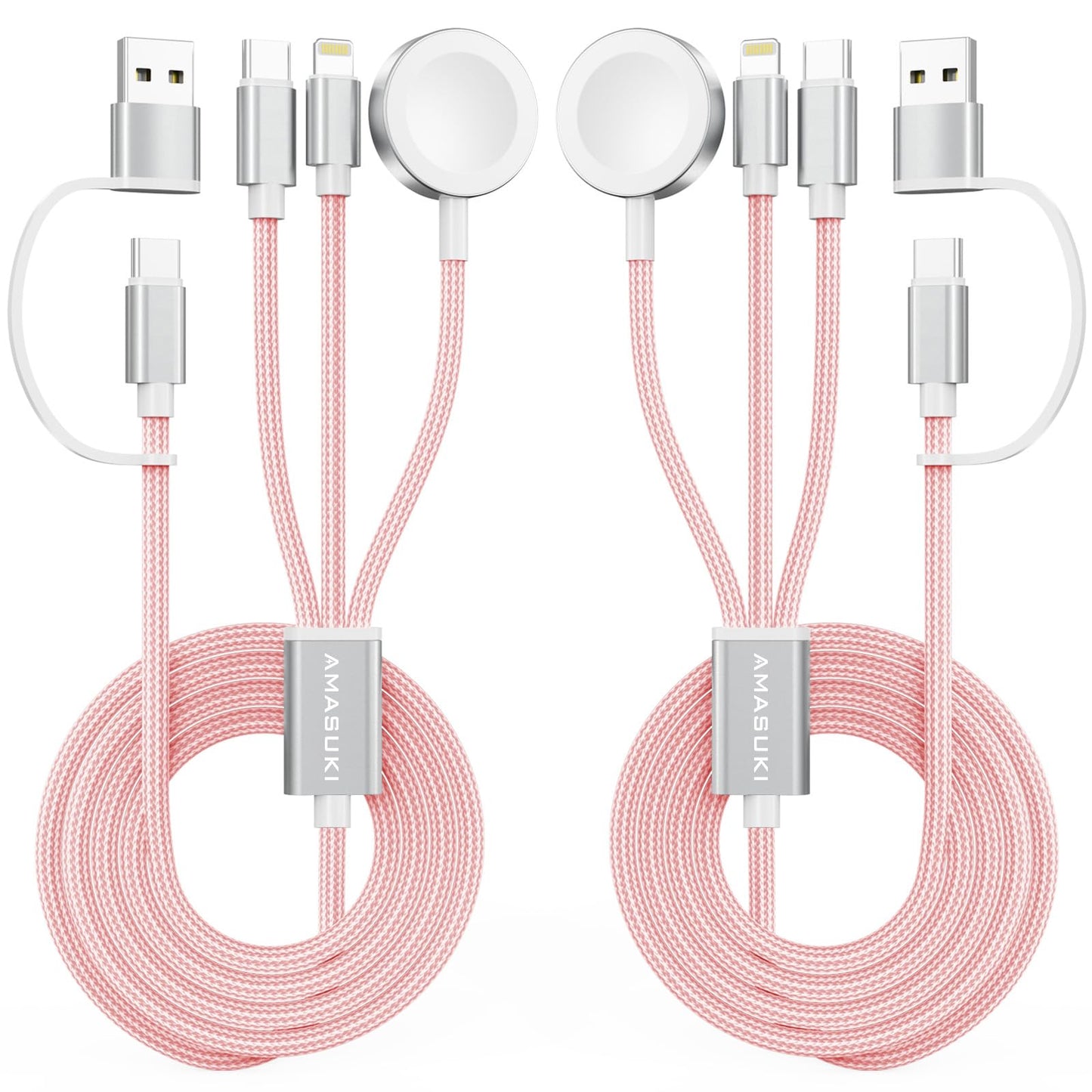 2026 Travel Essentials for Apple Watch Charger,Cruise Vacation Camping Essentials,iPhone Charger,Multi Charging Cable,3 in 2 Charging Docks for iWatch Series 11-2/Ultra,iPhone 17-12,Car