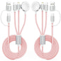2026 Travel Essentials for Apple Watch Charger,Cruise Vacation Camping Essentials,iPhone Charger,Multi Charging Cable,3 in 2 Charging Docks for iWatch Series 11-2/Ultra,iPhone 17-12,Car