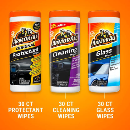 Armor All Car Interior Value Pack, 90 Count, Auto Cleaning Wipes