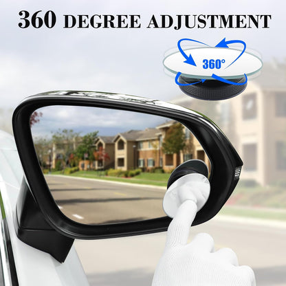 LivTee Blind Spot Car Mirror, HD Glass Frameless Convex Side Mirror Blindspot, Wide Angle Rear View Mirrors for SUVs, Trucks and RVs - Car Accessories