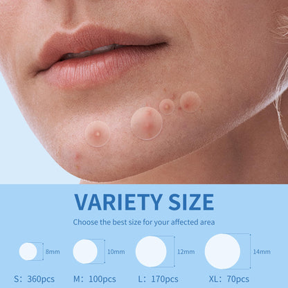 Daolyo 6 Sizes 142 Counts Large Acne Pimple Patches for Face