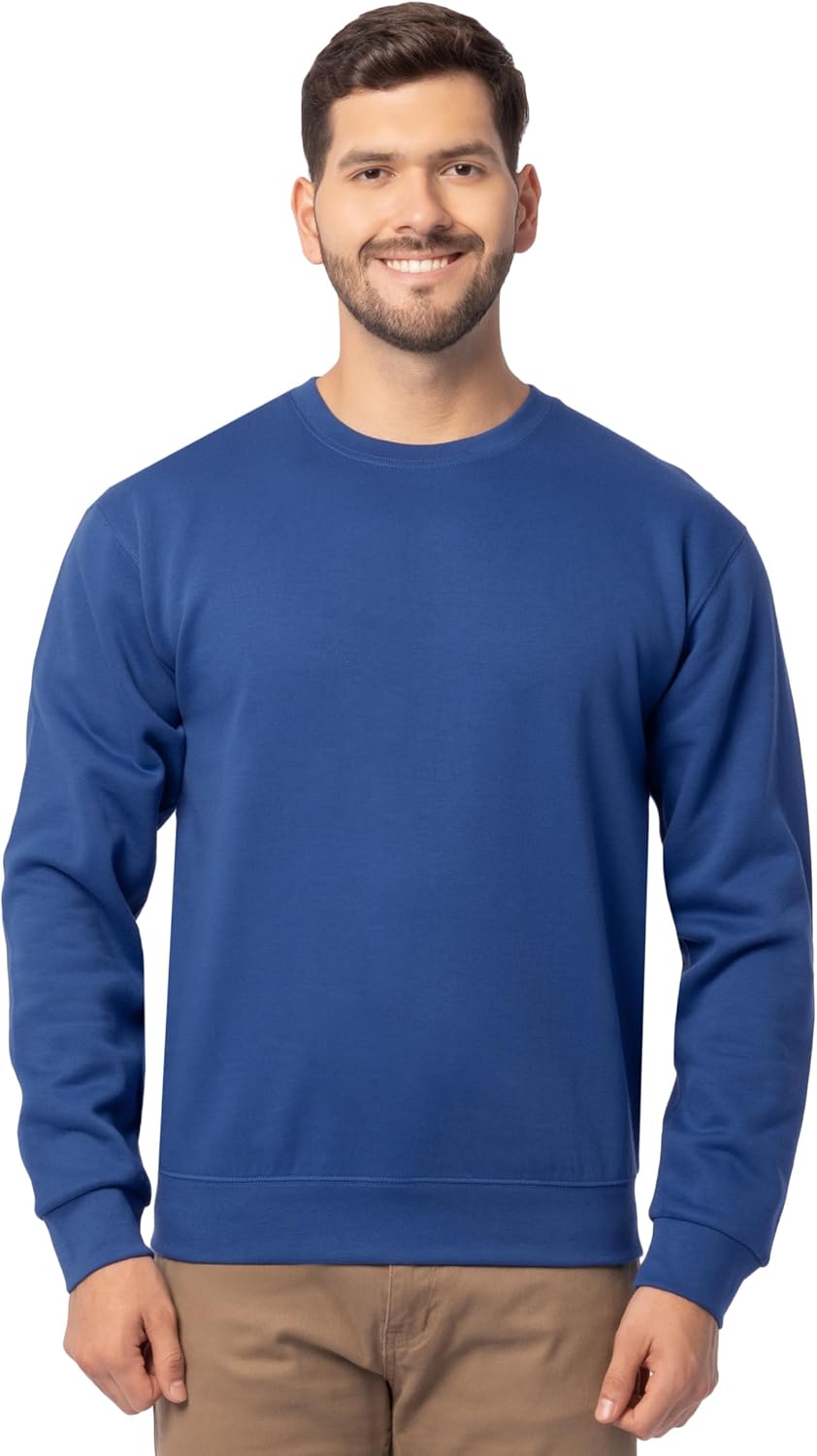 Fruit of the Loom Men's Eversoft Fleece Crewneck Sweatshirts, Moisture Wicking & Breathable, Sizes S-4x