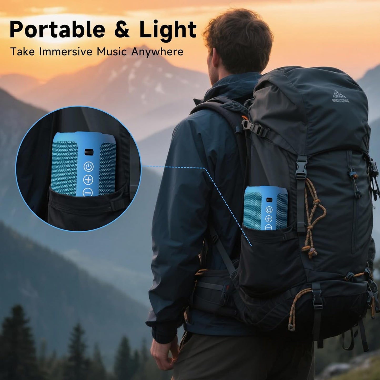 Ortizan X10 Portable Bluetooth Speaker (1st Gen), IPX7 Waterproof, Wireless