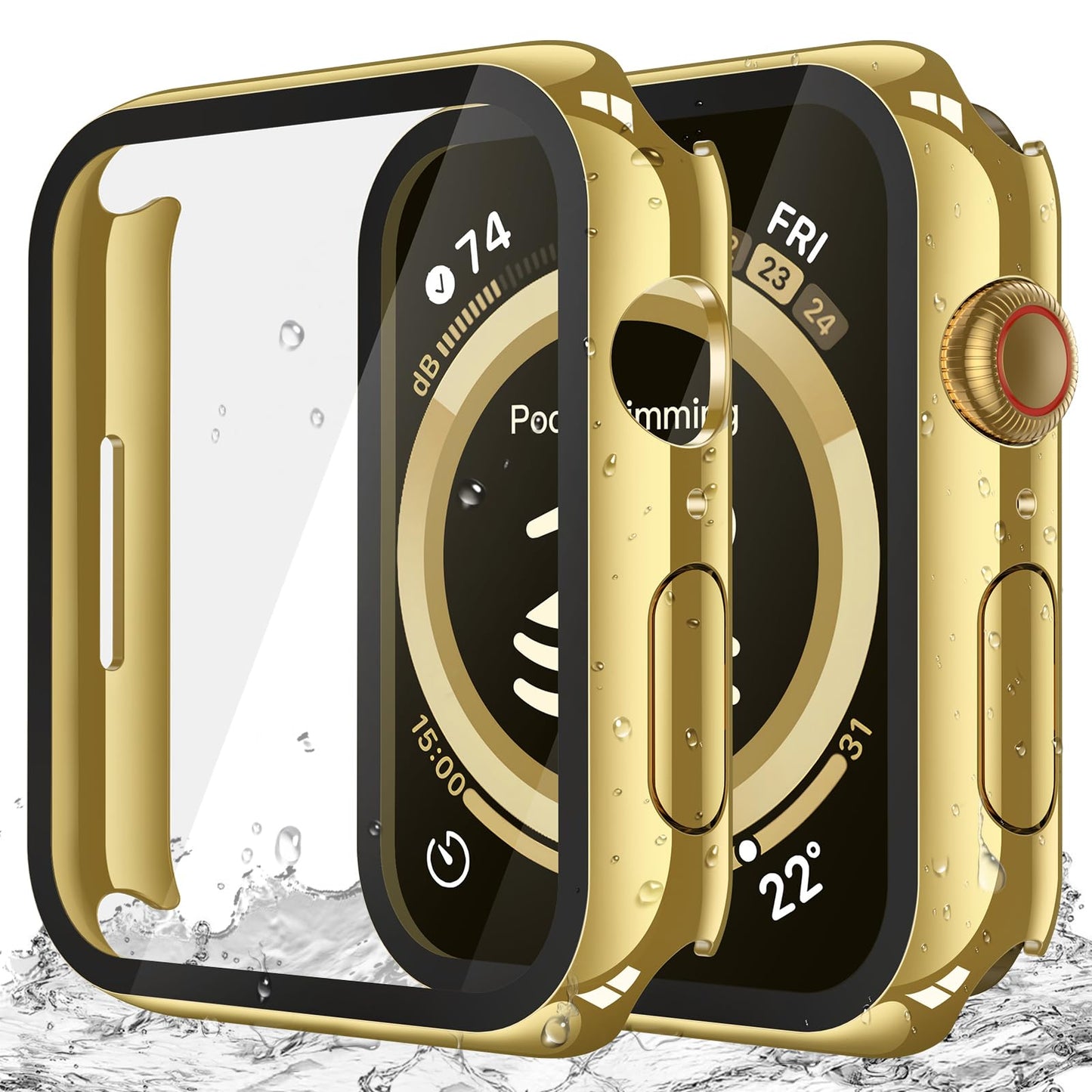 Misxi 2-Pack Waterproof Case for 46mm Apple Watch Series 11/10
