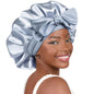 YANIBEST Adjustable Silk Bonnet for Sleeping Women Double Layer Satin Bonnet Reduce Friction Prevent Frizz Curly Hair