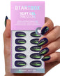 BTArtbox Press On Nails, Cream Puff, Short Almond, Ombre Off White, 32Ct