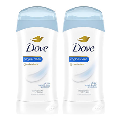 Dove Antiperspirant Deodorant Stick Original Clean 2.6 oz 2PK