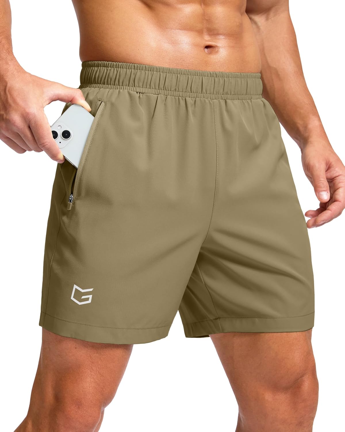 G Gradual Men's Athletic Running Shorts with 2 Zipper Pockets 7"/ 5"/ 9"