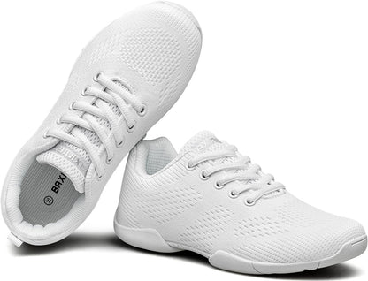 BAXINIER Girls White Cheerleading Shoes