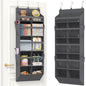 Lifewit 1 Pack Over the Door Organizer, 5 Section Hanging Storage, Beige