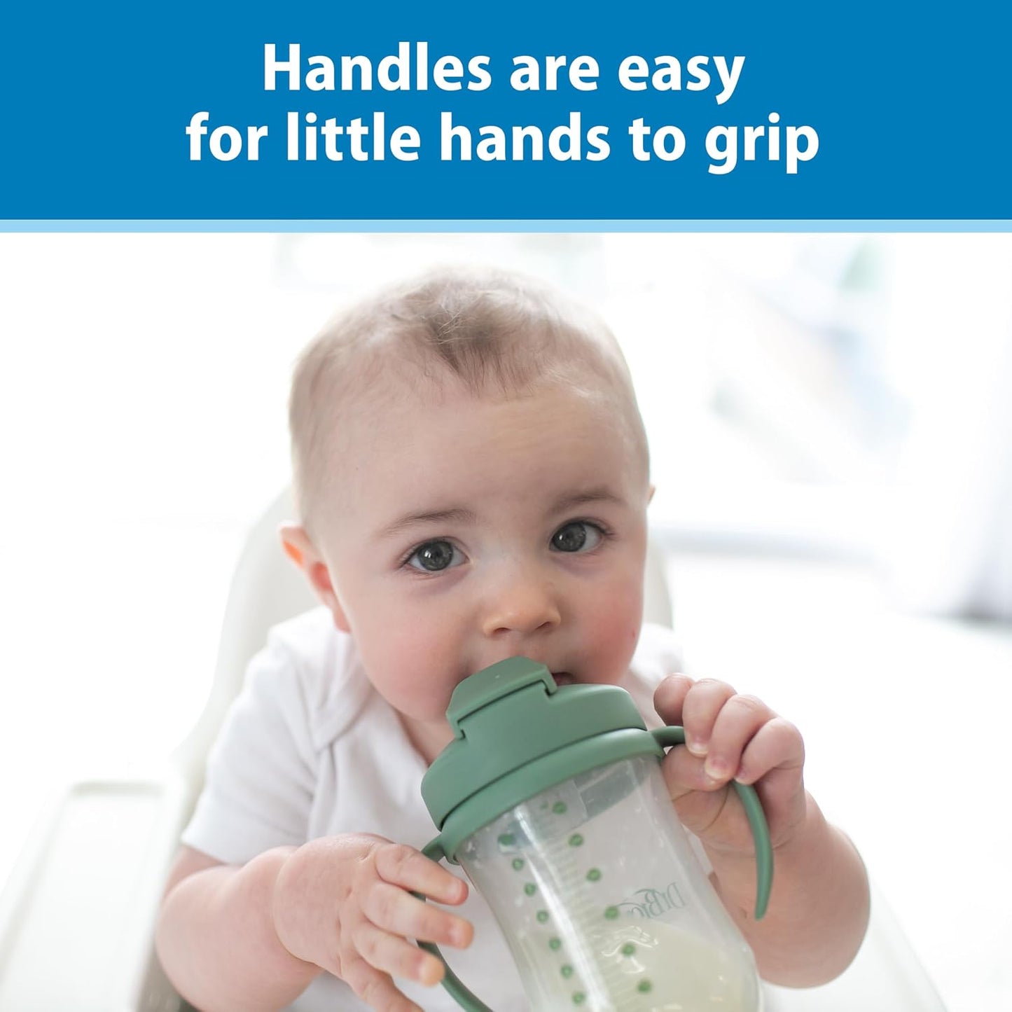 Dr. Brown's Milestones Baby's First Straw Cup, Blue, 1-Pack