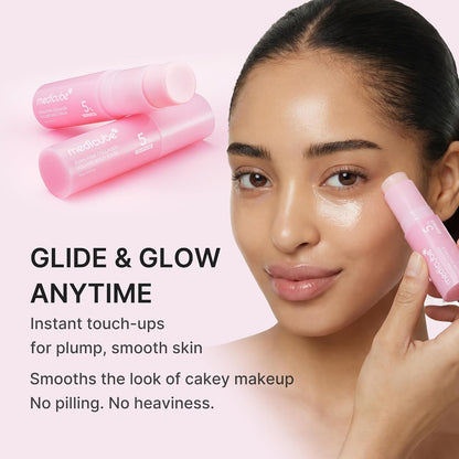 medicube PDRN Pink Collagen Volume Multi Balm Stick - Face & Body Balm | Volufiline, PDRN, NAD, Collagen - Under-Eyes, Neck, Forehead, Smile Lines, Lips, Plumping & Radiance for Line Care, K-Beauty