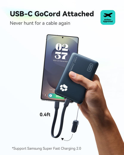 INIU 10000mAh 45W Fast Charging Portable Charger, Smaller Travel Power Bank