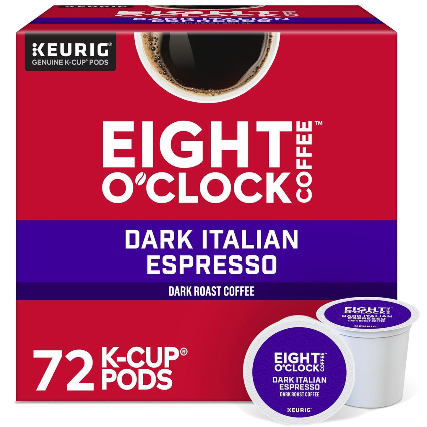 Eight O'Clock Coffee Hazelnut, Single-Serve Keurig K-Cup Pods, Flavored Medium Roast Coffee Pods, 96 Count