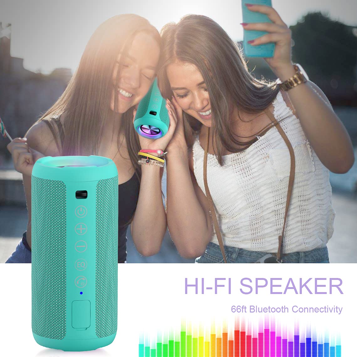 Ortizan X10 Portable Bluetooth Speaker (1st Gen), IPX7 Waterproof, Wireless