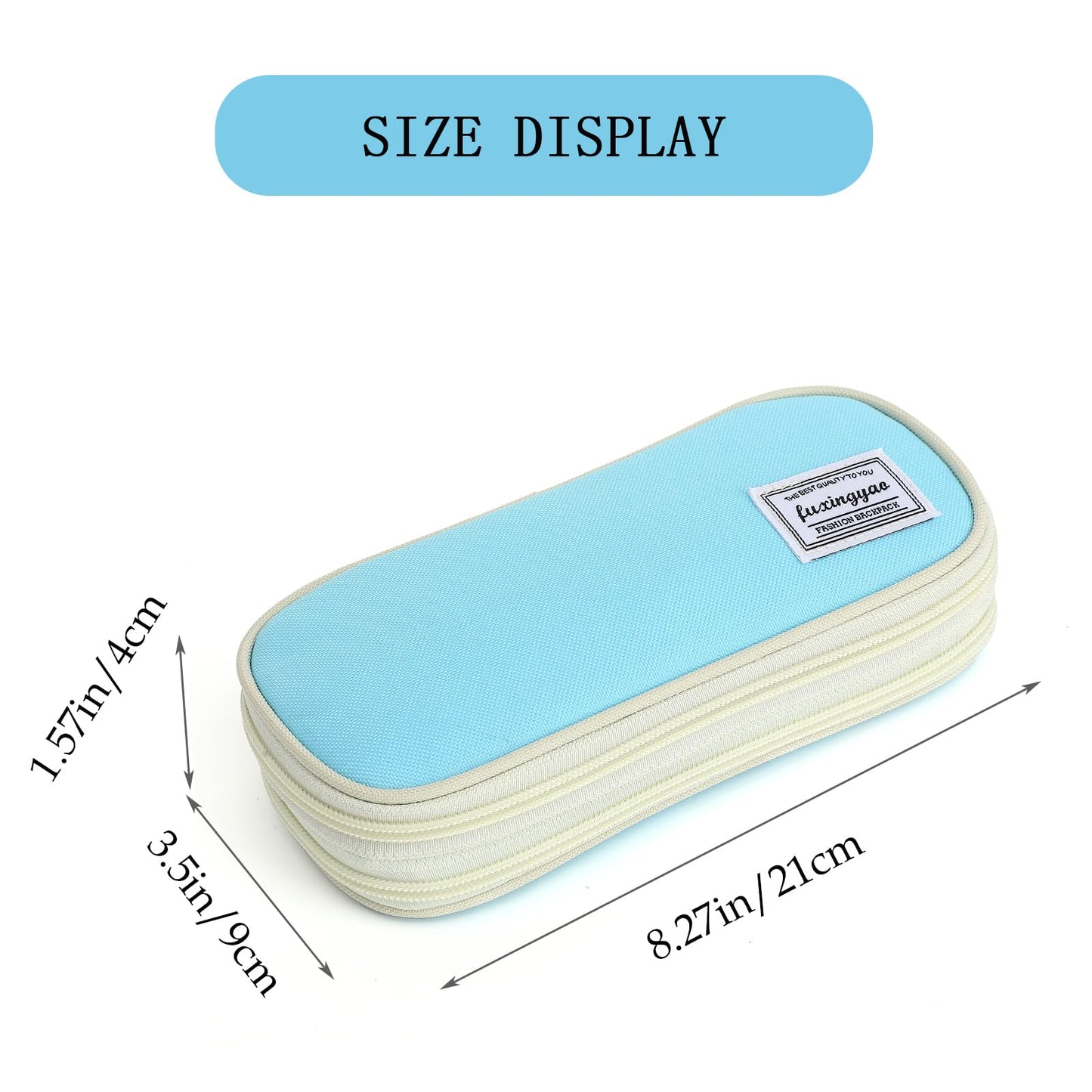 FUXINGYAO Pencil Case, Multi- Slot Pencil Pouch, Portable Pencil Bag, Pen Case for& Office(Black)